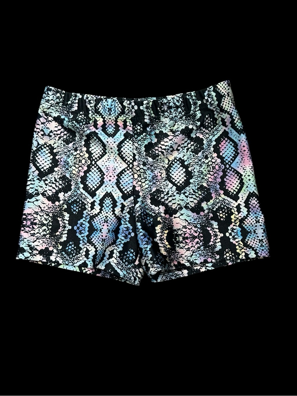 EUC Pixielane Girls 9/10 Pastel Snake-Print Bike Shorts